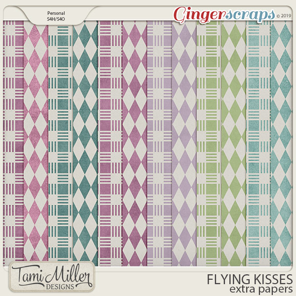 Flying Kisses Extra Papers by Tami Miller Designs