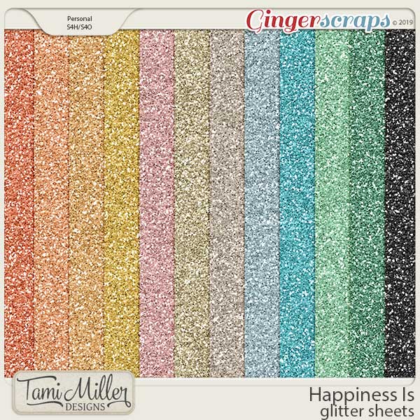 Happiness Is Glitter Sheets by Tami Miller Designs