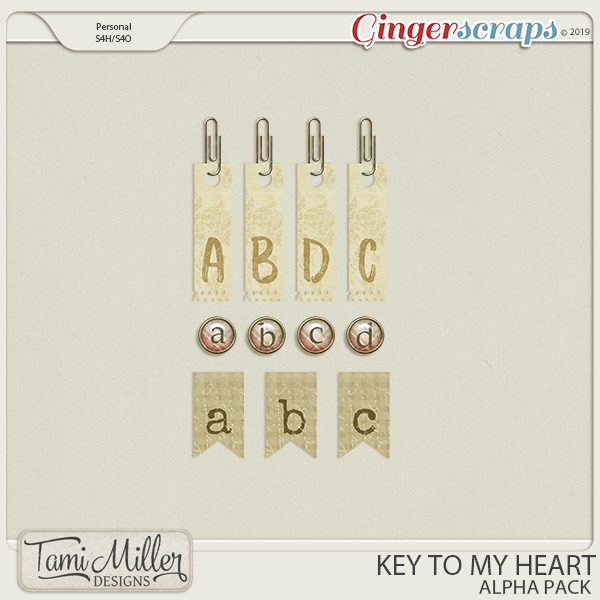 Key to my Heart Alpha Pack by Tami Miller Designs