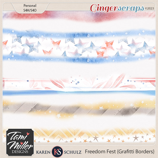 Freedom Fest Graffiti Borders by Tami Miller and Karen Schulz