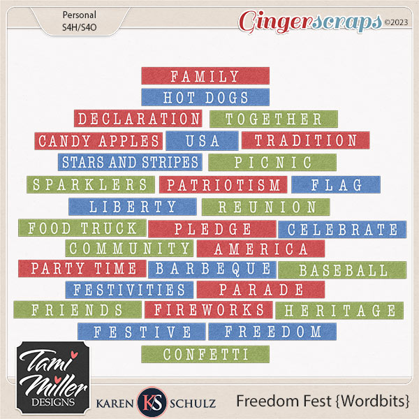 Freedom Fest Wordbits by Tami Miller and Karen Schulz