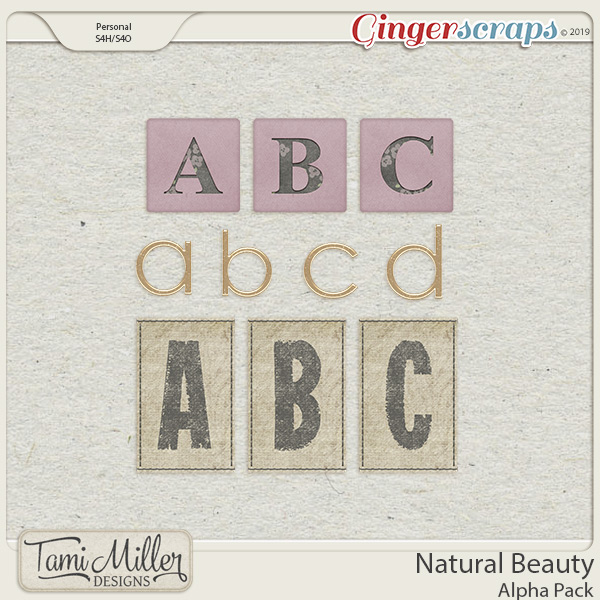 Natural Beauty Alpha Pack by Tami Miller Designs