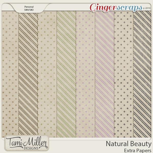 Natural Beauty Extra Papers by Tami Miller Designs