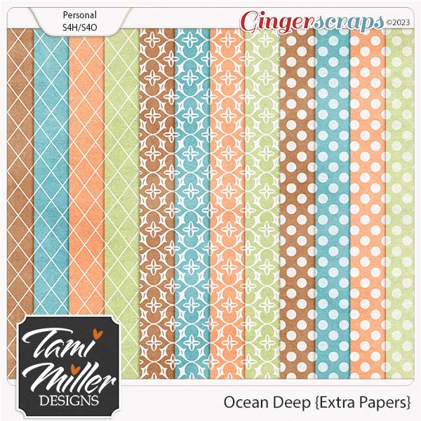 Ocean Deep Extra Papers by Tami Miller Designs