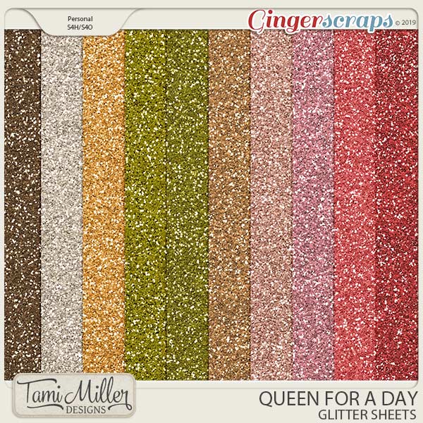 Queen for a Day Glitter Sheets by Tami Miller Designs
