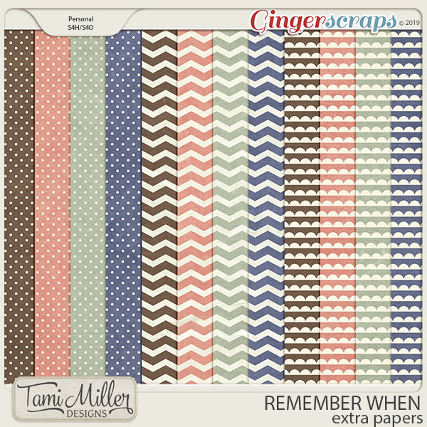 Remember When Extra Papers by Tami Miller Designs