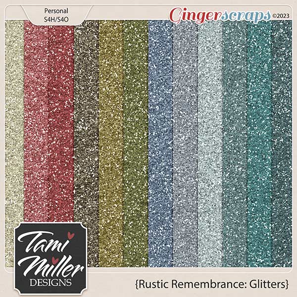 Rustic Remembrance Glitter Sheets by Tami Miller Designs