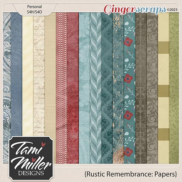 Rustic Remembrance Papers by Tami Miller Designs
