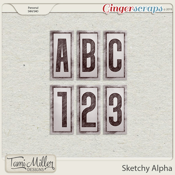 Sketchy Alpha by Tami Miller Designs
