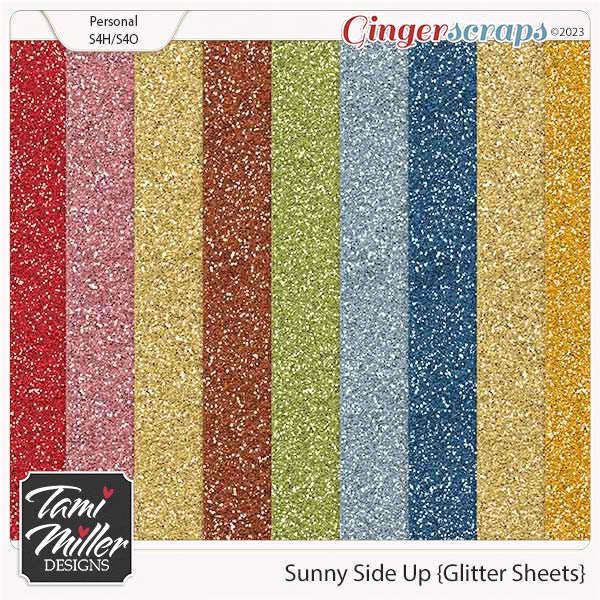 Sunny Side Up Glitter Sheets by Tami Miller Designs