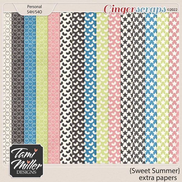 Sweet Summer Extra Papers by Tami Miller Designs