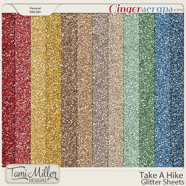 Take A Hike Glitter Sheets by Tami Miller Designs