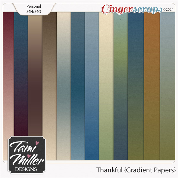 Thankful Gradient Papers by Tami Miller Designs