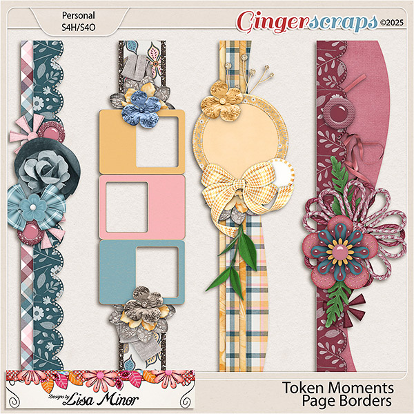 Token Moments Page Borders from Designs by Lisa Minor