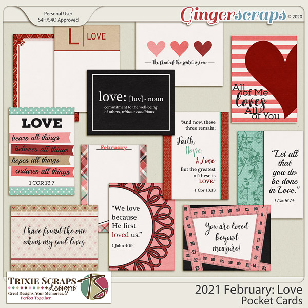 2021 February: Love Pocket Cards by North Meets South Studios