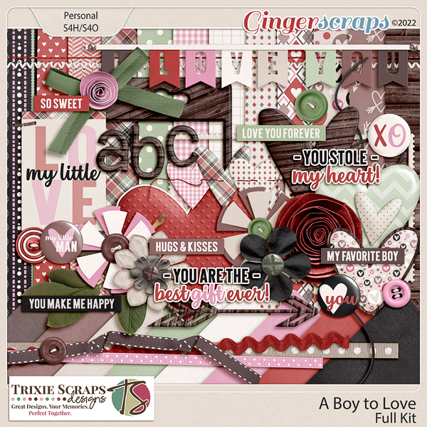 A Boy to Love Full Kit by Trixie Scraps Designs