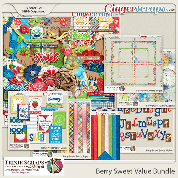 Berry Sweet Value Bundle by Trixie Scraps Designs