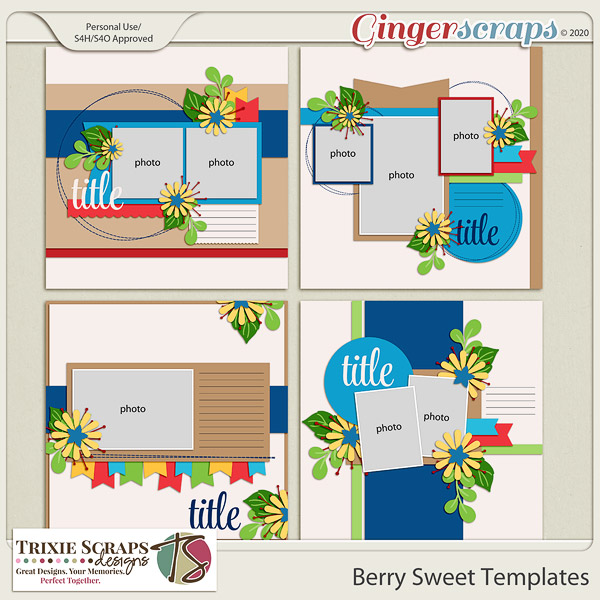 Berry Sweet Templates by Trixie Scraps Designs