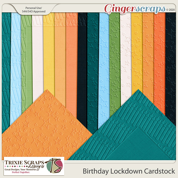 Birthday Lockdown Cardstock by Trixie Scraps Designs