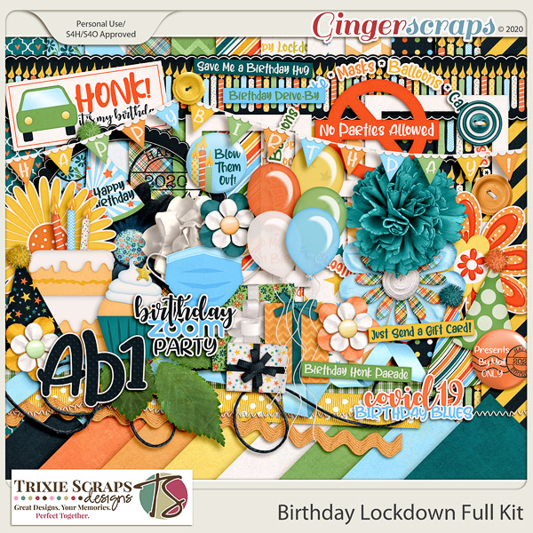 Birthday Lockdown Full Kit by Trixie Scraps Designs