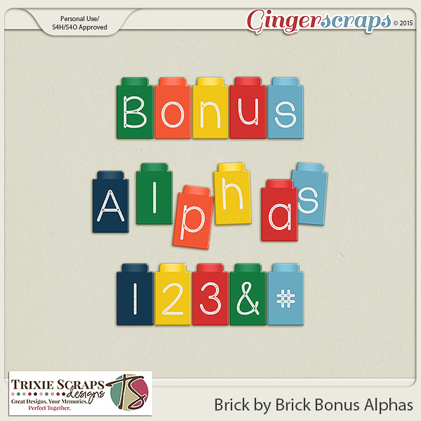 Brick by Brick Bonus Alphas by Trixie Scraps Designs
