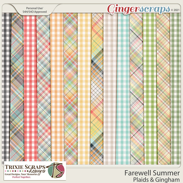Farewell Summer Bonus Papers by Trixie Scraps Designs