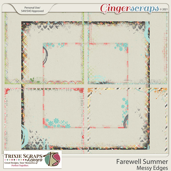 Farewell Summer Messy Edges by Trixie Scraps Designs