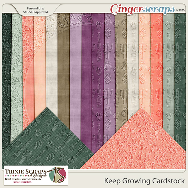 Keep Growing Cardstock by Trixie Scraps Designs