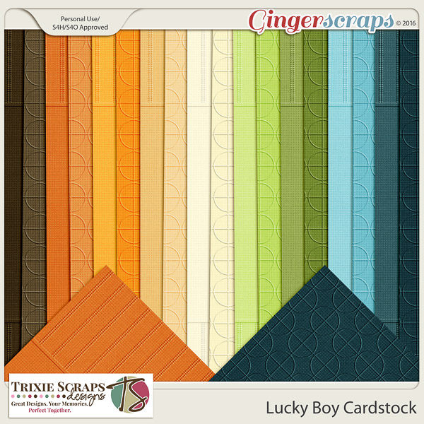 Lucky Boy Cardstock by Trixie Scraps Designs