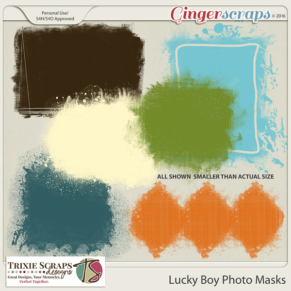 Lucky Boy Photo Masks by Trixie Scraps Designs