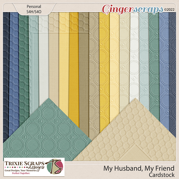 My Husband My Friend Cardstock by Trixie Scraps Designs