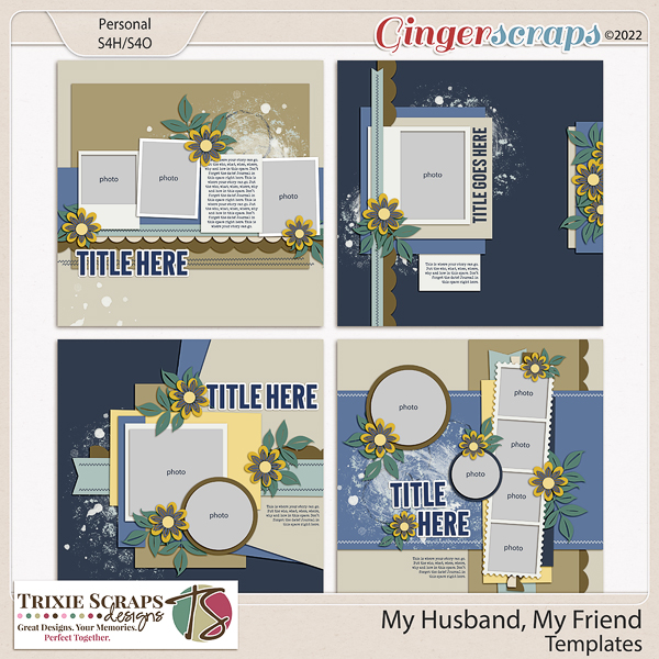 My Husband My Friend Template Pack by Trixie Scraps Designs
