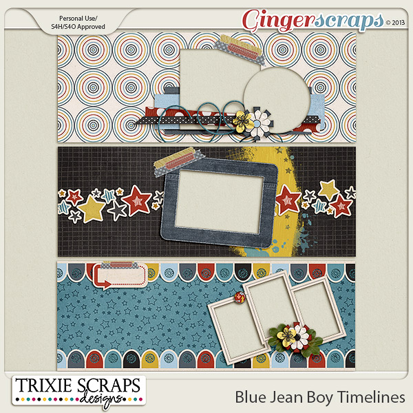Blue Jean Boy Timelines by Trixie Scraps Designs