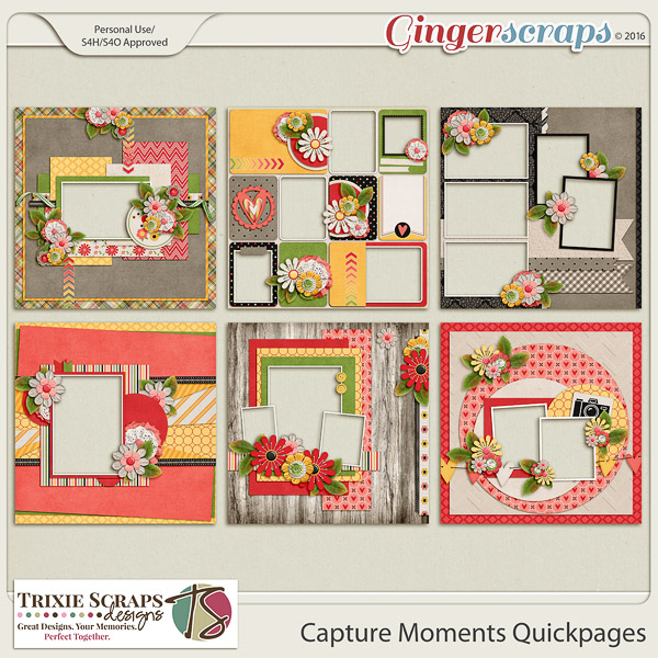 Capture Moments Quickpages by Trixie Scraps Designs