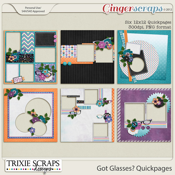 Got Glasses? Quickpages by Trixie Scraps Designs
