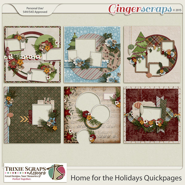Home for the Holidays Quickpages by Trixie Scraps Designs