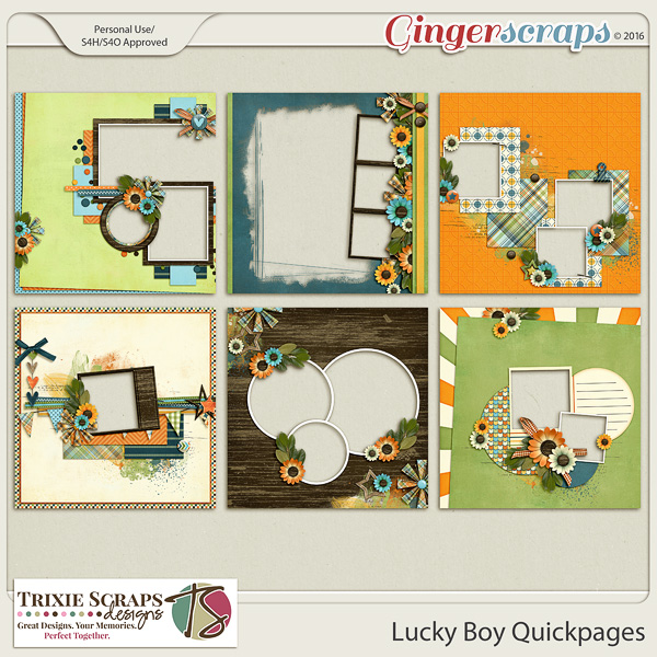 Lucky Boy Quickpages by Trixie Scraps Designs