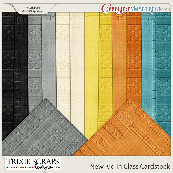 New Kid in Class Cardstock by Trixie Scraps Designs