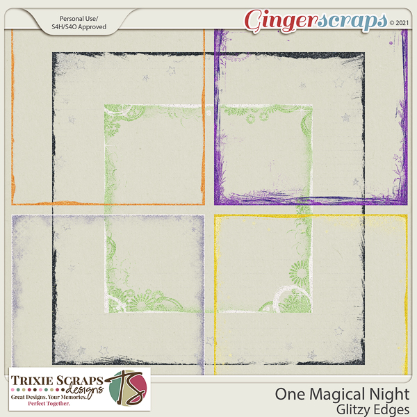 One Magical Night Glitzy Edges by Trixie Scraps Designs