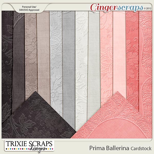 Prima Ballerina Cardstock by Trixie Scraps Designs