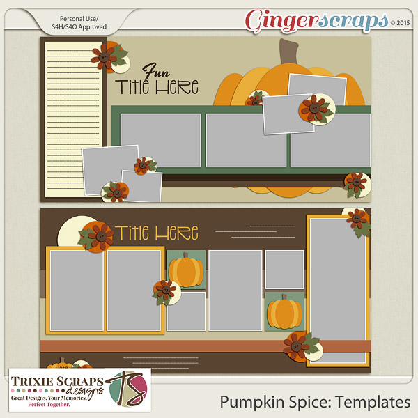Pumpkin Spice Templates by Trixie Scraps Designs