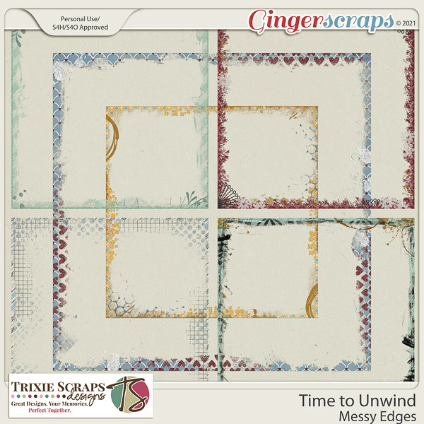 Time to Unwind Messy Edges by Trixie Scraps Designs