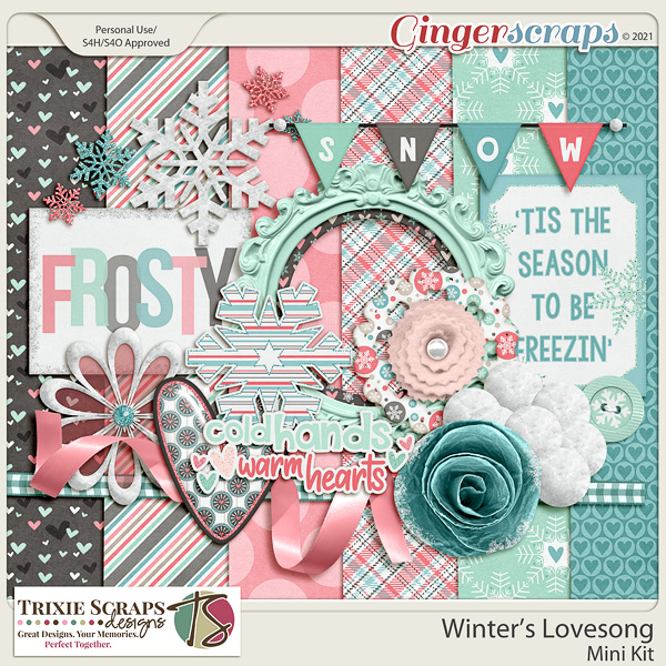 Winter's Lovesong Digital Scrapbooking Mini Kit