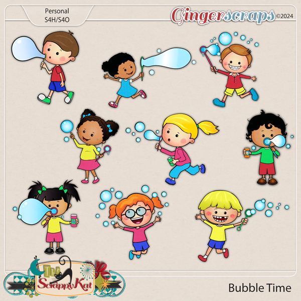 Bubble Time Kids by The Scrappy Kat