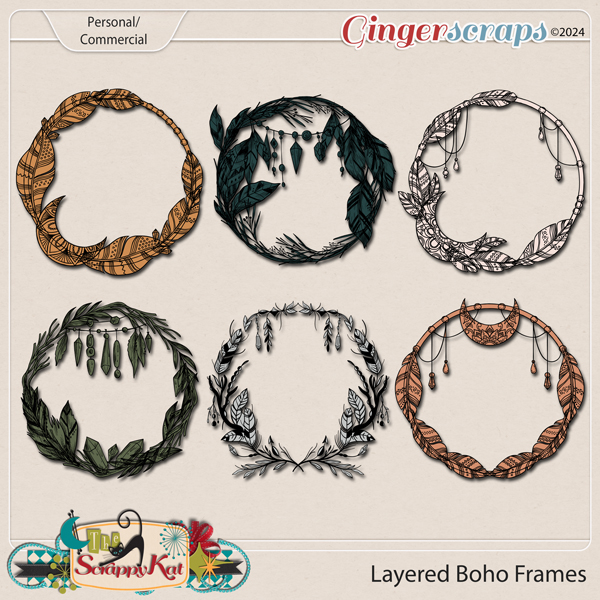 CU Layered Boho Frames by The Scrappy Kat
