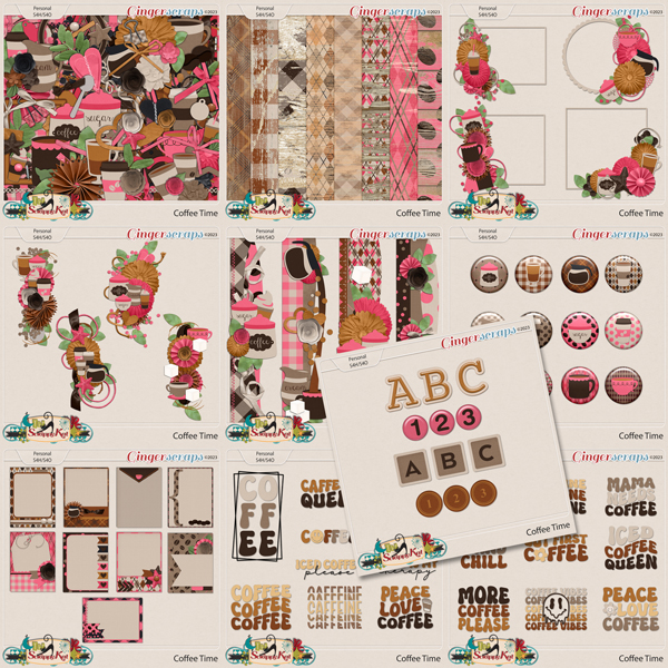Coffee Time MEGA Bundle by The Scrappy Kat