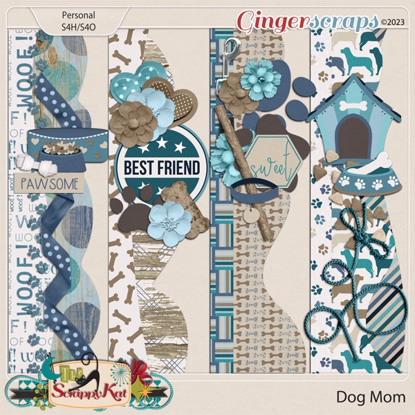 Dog Mom Border Clusters by The Scrappy Kat