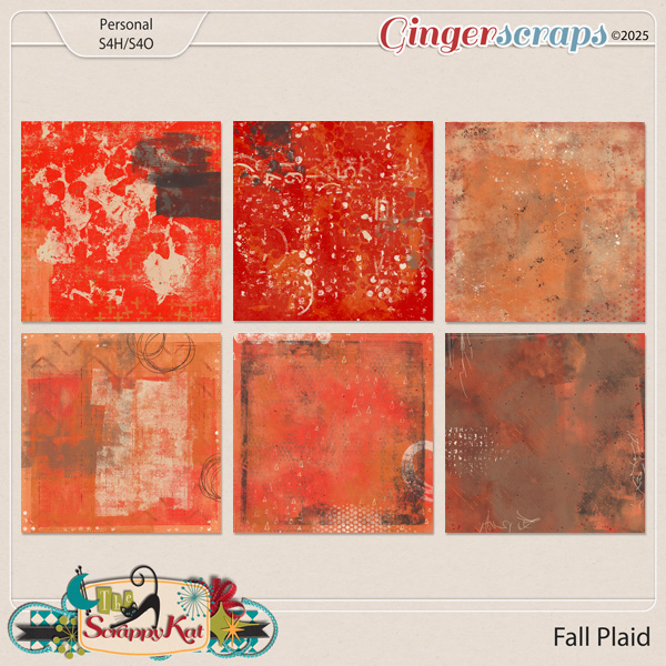 Fall Plaid Artsy Papers by The Scrappy Kat