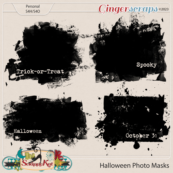 Halloween Photo Masks by The Scrappy Kat