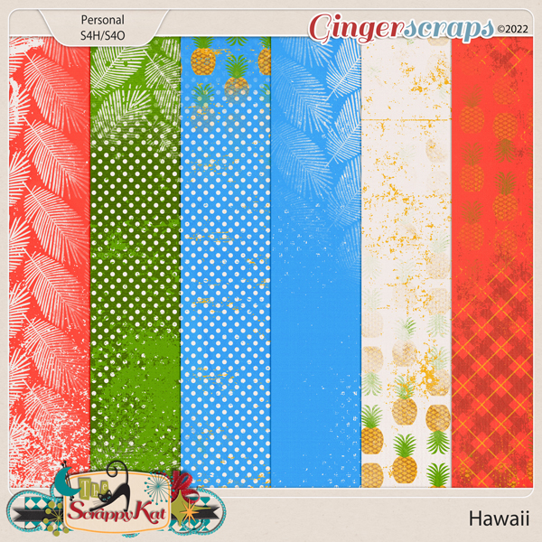 Hawaii Blended Papers by The Scrappy Kat